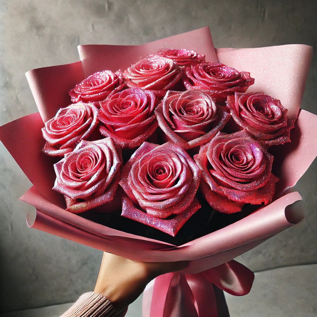 LovelyPresents - Luxe Glitter Rozenboeket