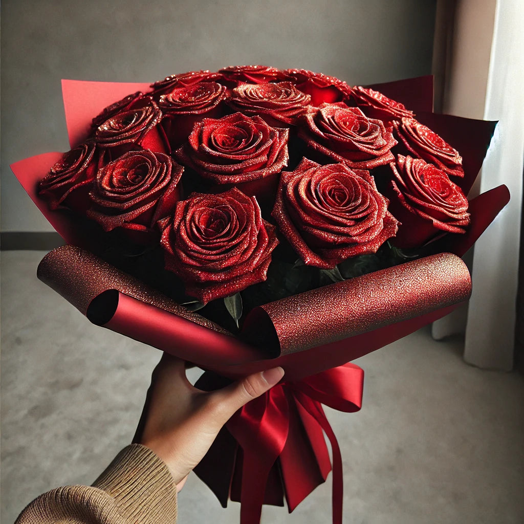 LovelyPresents - Luxe Glitter Rozenboeket