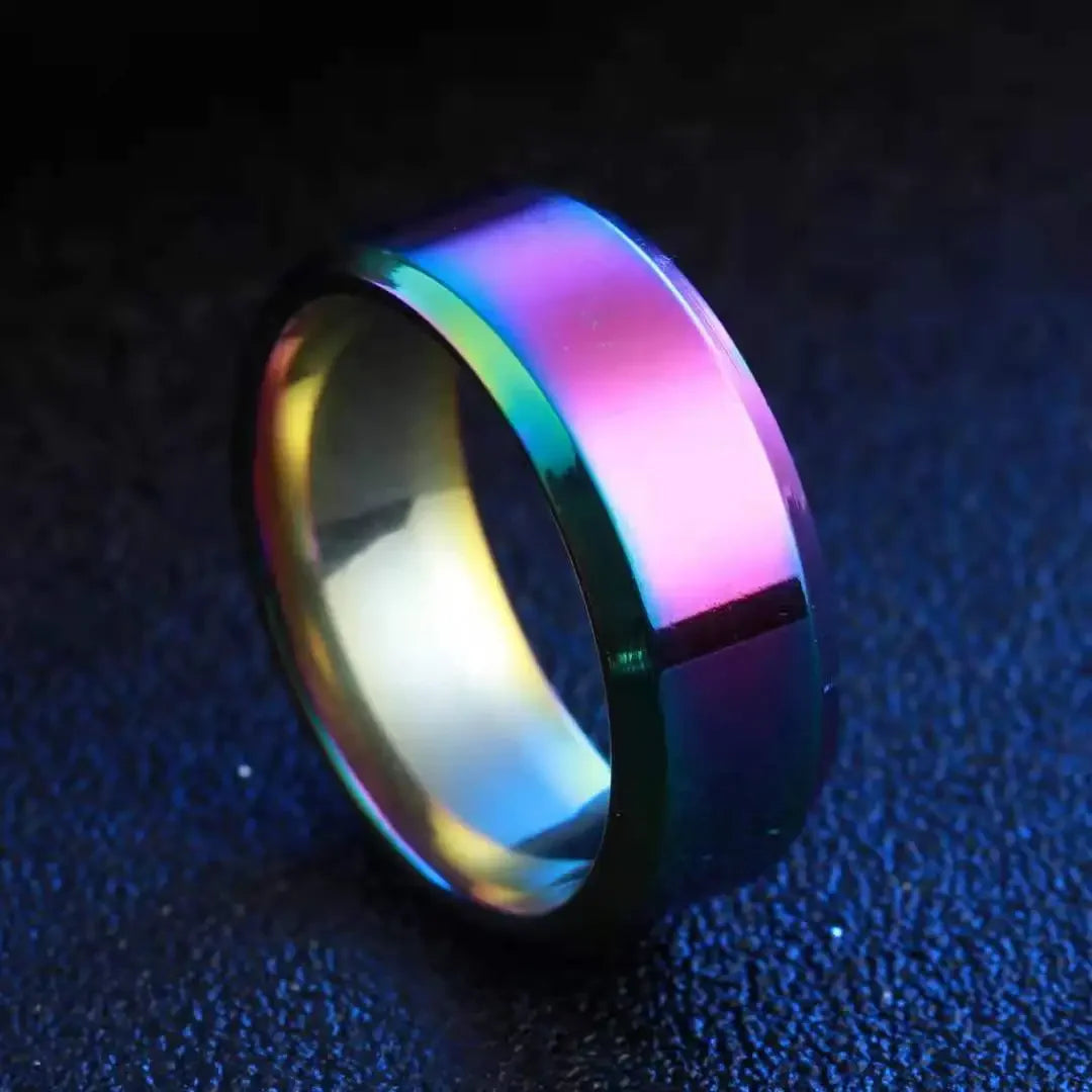 Stalen Ring in Meerdere Kleuren – Elegant Valentijnscadeau voor Stijlvolle Liefhebbers